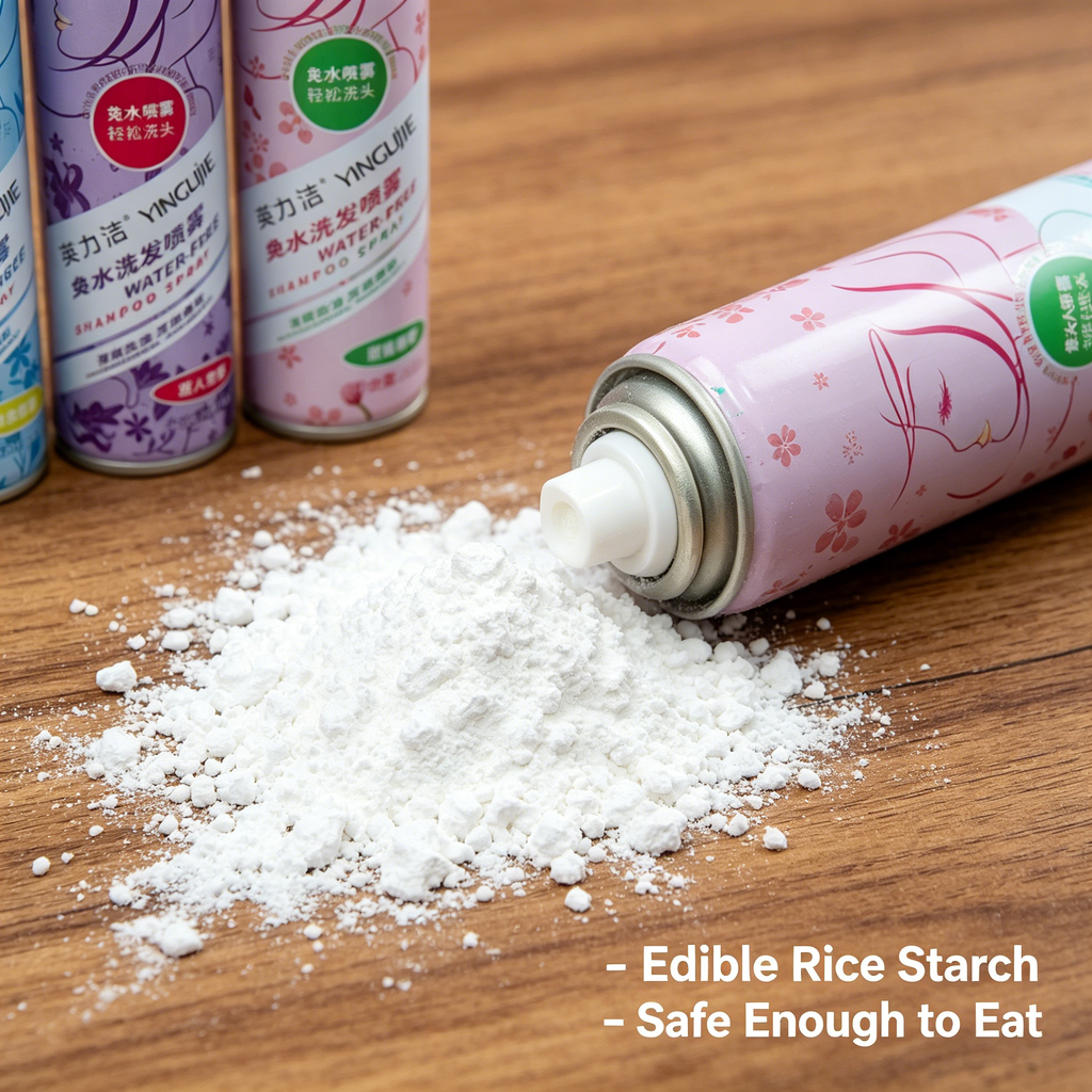 OEM Rice Starch Dry Shampoo Spray – Oil Control & Fluffy Volume, No White Residue, 150ml Pump, MOQ 3000 Pcs